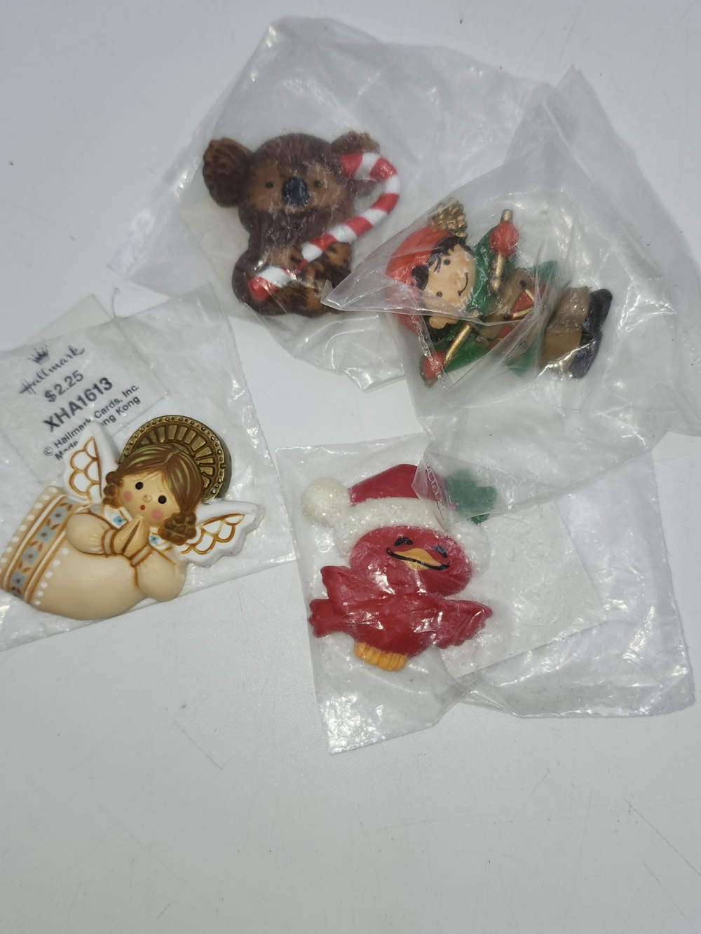 Vintage Hallmark Holiday Christmas  Figurine Magnets Bird Angel  New